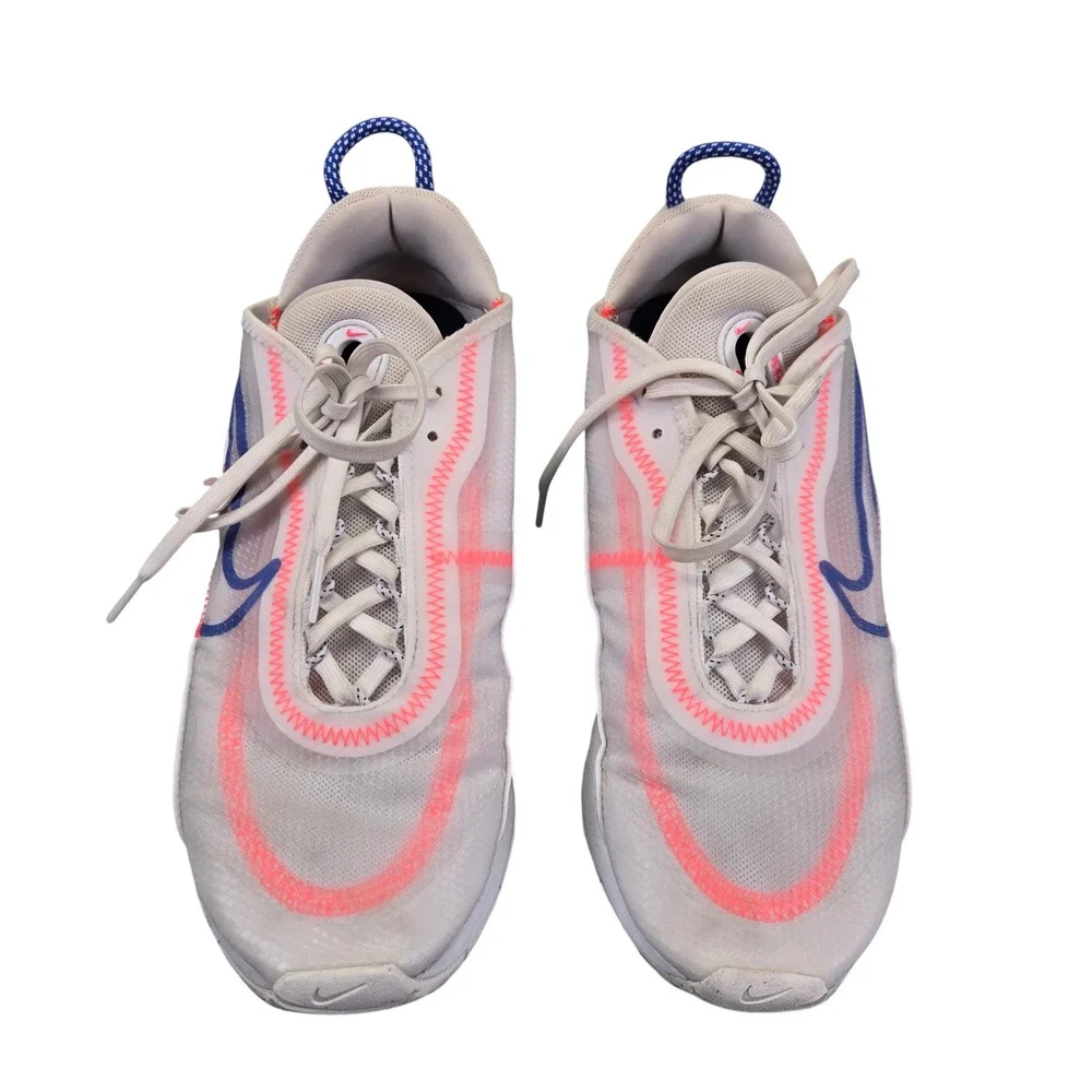 Nike Air Max‎ 2090 Womens 8 White Flash Crimson Racer Blue Sneaker Athletic Run